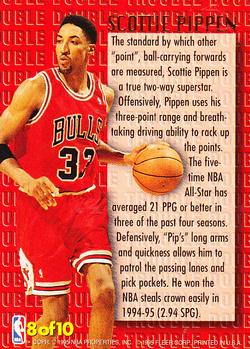 1995-96 Ultra - Double Trouble Gold Medallion #8 Scottie Pippen Back