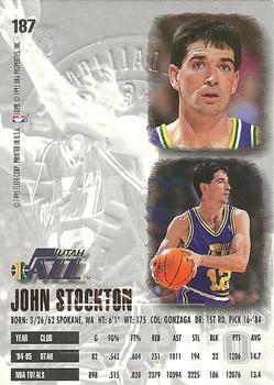 1995-96 Ultra - Gold Medallion #187 John Stockton Back