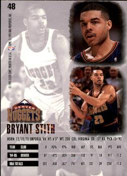 1995-96 Ultra - Gold Medallion #48 Bryant Stith Back