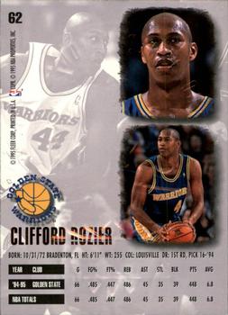 1995-96 Ultra - Gold Medallion #62 Clifford Rozier Back