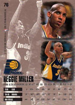 1995-96 Ultra - Gold Medallion #76 Reggie Miller Back