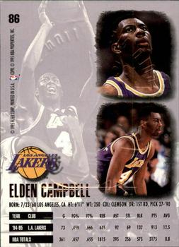 1995-96 Ultra - Gold Medallion #86 Elden Campbell Back