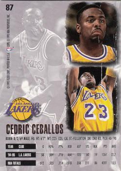 1995-96 Ultra - Gold Medallion #87 Cedric Ceballos Back