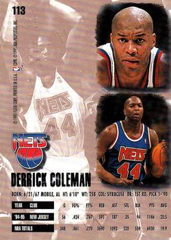 1995-96 Ultra - Gold Medallion #113 Derrick Coleman Back