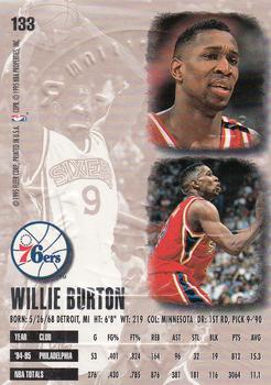 1995-96 Ultra - Gold Medallion #133 Willie Burton Back