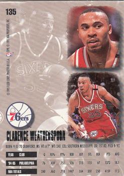 1995-96 Ultra - Gold Medallion #135 Clarence Weatherspoon Back