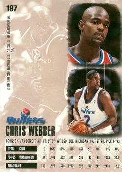 1995-96 Ultra - Gold Medallion #197 Chris Webber Back