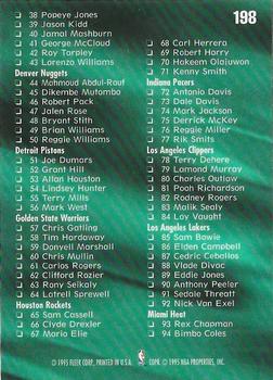 1995-96 Ultra - Gold Medallion #198 Checklist: 1-94 Back