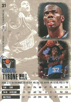 1995-96 Ultra - Gold Medallion #31 Tyrone Hill Back