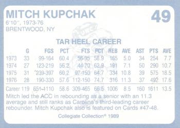 1989 Collegiate Collection North Carolina's Finest - Gold Edition #49 Mitch Kupchak Back