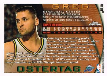 1996-97 Topps Chrome - Refractors #58R Greg Ostertag Back