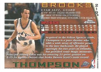 1996-97 Topps Chrome - Refractors #219R Brooks Thompson Back