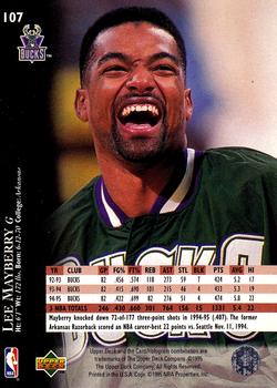 1995-96 Upper Deck - Electric Court #107 Lee Mayberry Back