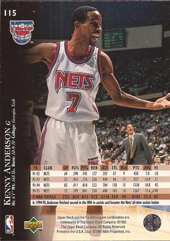 1995-96 Upper Deck - Electric Court #115 Kenny Anderson Back