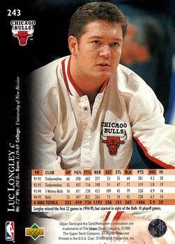 1995-96 Upper Deck - Electric Court #243 Luc Longley Back