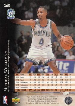 1995-96 Upper Deck - Electric Court #265 Micheal Williams Back