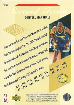 1995-96 Upper Deck - Electric Court Gold #164 Donyell Marshall Back