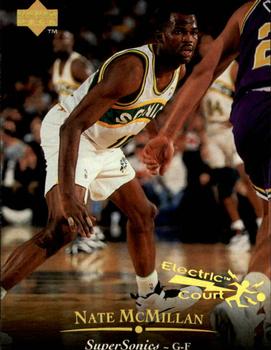 1995-96 Upper Deck - Electric Court Gold #29 Nate McMillan Front