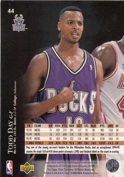 1995-96 Upper Deck - Electric Court Gold #44 Todd Day Back