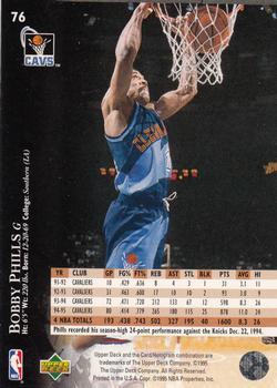 1995-96 Upper Deck - Electric Court Gold #76 Bobby Phills Back