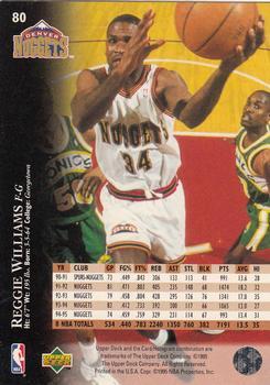 1995-96 Upper Deck - Electric Court Gold #80 Reggie Williams Back