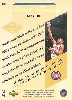 1995-96 Upper Deck - Electric Court Gold #156 Grant Hill Back