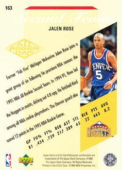 1995-96 Upper Deck - Electric Court Gold #163 Jalen Rose Back