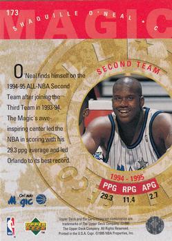 1995-96 Upper Deck - Electric Court Gold #173 Shaquille O'Neal Back