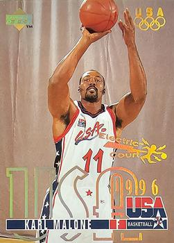 1995-96 Upper Deck - Electric Court Gold #318 Karl Malone Front