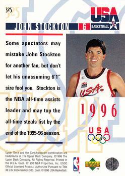 1995-96 Upper Deck - Electric Court Gold #325 John Stockton Back