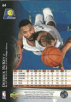 1995-96 Upper Deck - Electric Court Gold #64 Derrick McKey Back