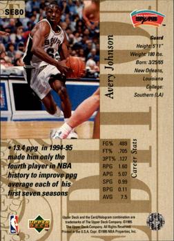 1995-96 Upper Deck - Special Edition Gold #SE80 Avery Johnson Back