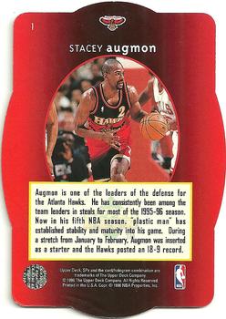 1996 SPx - Gold #1 Stacey Augmon Back