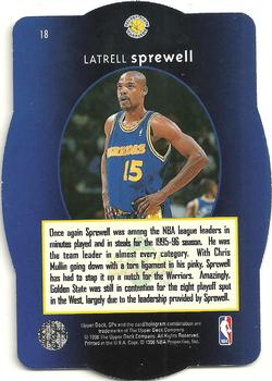 1996 SPx - Gold #18 Latrell Sprewell Back