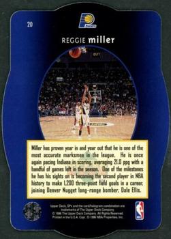 1996 SPx - Gold #20 Reggie Miller Back