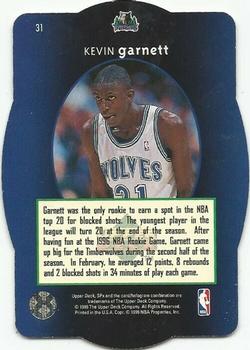 1996 SPx - Gold #31 Kevin Garnett Back