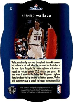 1996 SPx - Gold #50 Rasheed Wallace Back