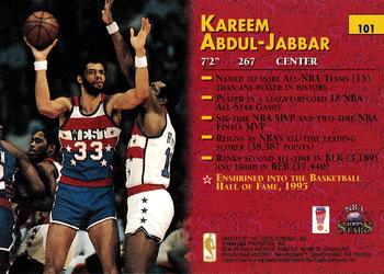 1996-97 Topps Stars - Finest #101 Kareem Abdul-Jabbar Back