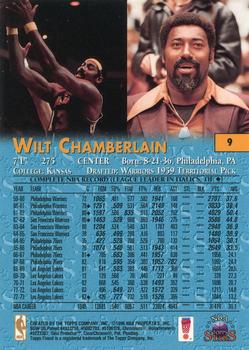 1996-97 Topps Stars - Finest #9 Wilt Chamberlain Back