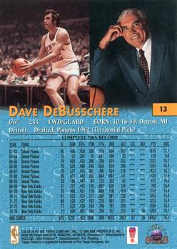1996-97 Topps Stars - Finest #13 Dave DeBusschere Back
