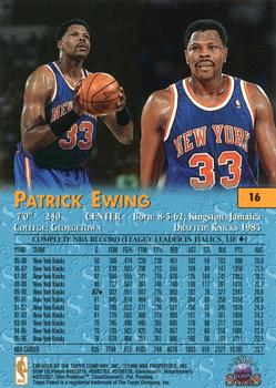 1996-97 Topps Stars - Finest #16 Patrick Ewing Back
