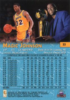 1996-97 Topps Stars - Finest #22 Magic Johnson Back