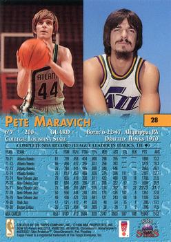 1996-97 Topps Stars - Finest #28 Pete Maravich Back