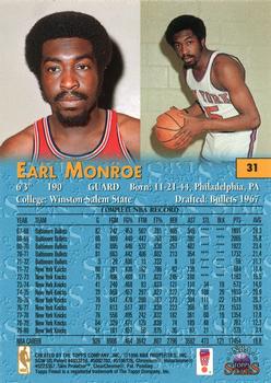 1996-97 Topps Stars - Finest #31 Earl Monroe Back