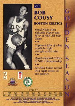 1996-97 Topps Stars - Finest #60 Bob Cousy Back