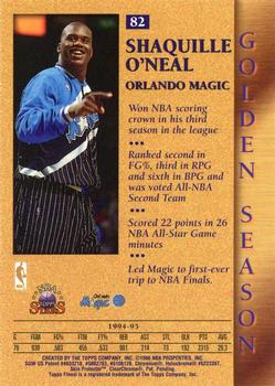1996-97 Topps Stars - Finest #82 Shaquille O'Neal Back