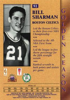 1996-97 Topps Stars - Finest #92 Bill Sharman Back