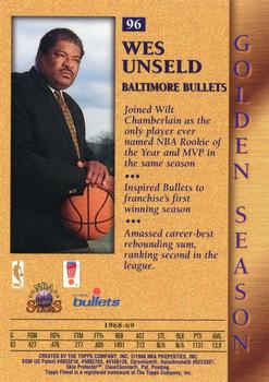 1996-97 Topps Stars - Finest #96 Wes Unseld Back