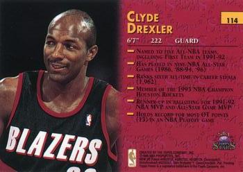 1996-97 Topps Stars - Finest #114 Clyde Drexler Back