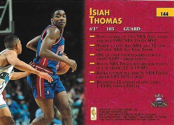 1996-97 Topps Stars - Finest #144 Isiah Thomas Back